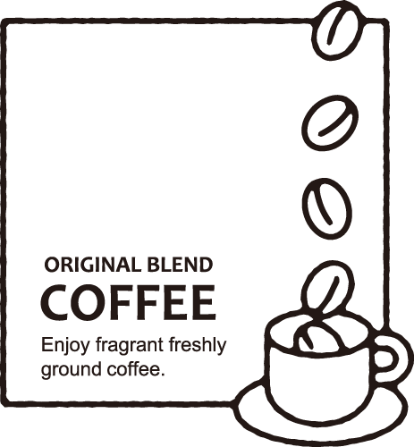 コーヒーのイラスト 画像 イラスト 画像フリー素材 ラベル印刷net